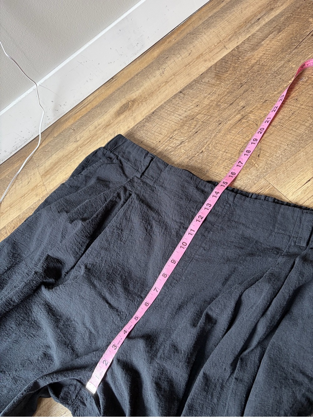 Halara Black High Waisted Pocket Wide Leg Flowy Casual Cotton Plus Size Pants - Picture 8 of 11
